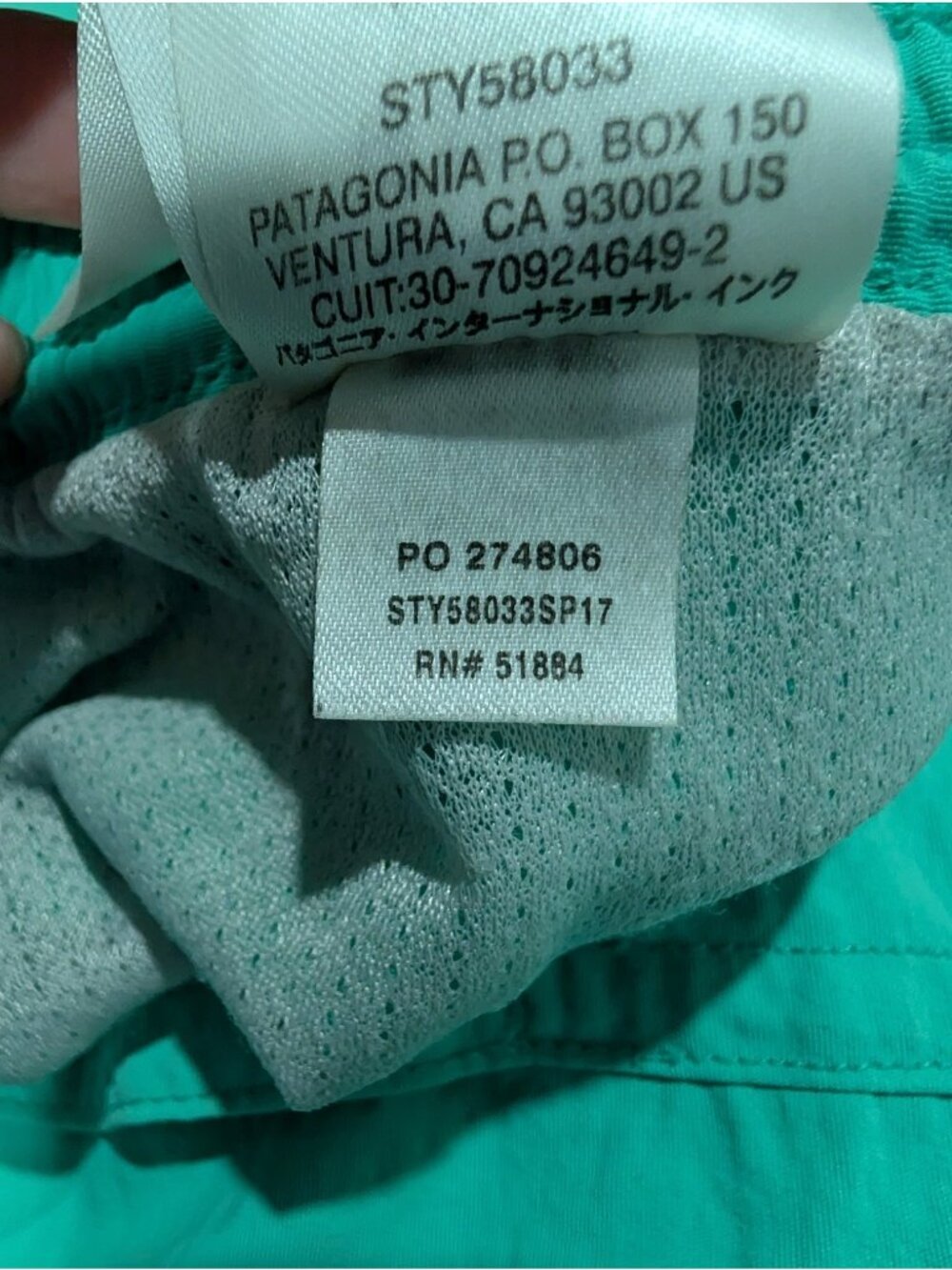 Patagonia Shorts Mens Green Nylon Lined Baggies Swim Drawstring 6 Inch Sz XXL - Picture 14 of 16
